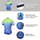 thumbnail image 5 of TOM SHOO Trajes cortos de verano para hombre Conjunto de ciclismo Jersey de ciclismo con pantalones Abanopi ropa de ciclismo, 5 of 7