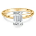 thumbnail image 3 of Gem Stone King 1.50 Ct IGI Certified Emerald Cut White Lab Grown Diamond Solitaire Engagement Ring for Women in Two Tone 14K Yellow and White Gold | E-F Color | VS1-VS2 Clarity | Size 6, 3 of 7