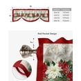 thumbnail image 5 of Christmas Poinsettia Berries Window Curtain Living Room Kitchen Cabinet Tie-up Valance Curtain Rod Pocket Valance, 5 of 6