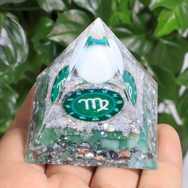 onlyliua para Interior/Exterior Adorno de Escritorio con Joyas de Cristal de Energía de Goteo Las Doce Constelaciones En Plano Eclíptico