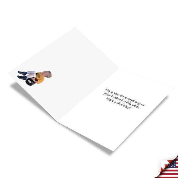 1 Funny Birthday Card with Envelope - Bucket List C3254BDG