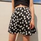 thumbnail image 3 of Gibobby faldas largas de satén de talle con falda con estampado de leopardo floral rosa europeo y americano(Negro, S), 3 of 5