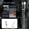 thumbnail image 5 of 150000 Lumens Powerful Flashlight - USB-C Rechargeable, IPX7 Waterproof Tactical Flashlight with 5 Modes, Zoomable LED (XHP70.2), LCD Display & Mini Design for Camping Hiking Home Emergencies, 5 of 8