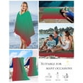 thumbnail image 5 of Green Red Ombre Beach Towels Oversized Super Absorbent, Modern Abstract Art Aesthetics Lightweight Bath Towel Quick Dry Sets For Bathroom/Pool/Rv Camping/Beach Play/Gym Room/Picnic 35"x70", 5 of 8