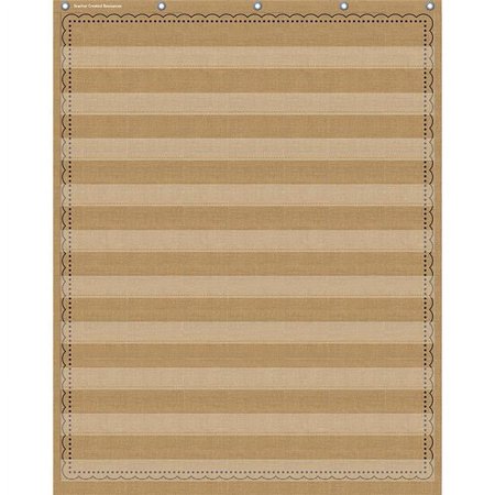 UPC: 0088231908395 | Teacher Created Resources 10-Pocket Pocket Chart  Burlap Design  34  x 44