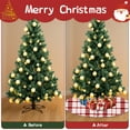 thumbnail image 4 of 36 Inch Christmas Tree Skirt – Velvet Plush Tree Mat, Soft Thickened Polyester with Red Ties, Single-Sided Printing, Available in 30in/36in/48in, Perfect for Holiday Xmas Tree Decoration, 4 of 7