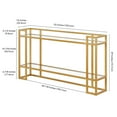 thumbnail image 5 of Evelyn&Zoe Uriel 52" Wide Rectangular Console Table, Brass, 5 of 5