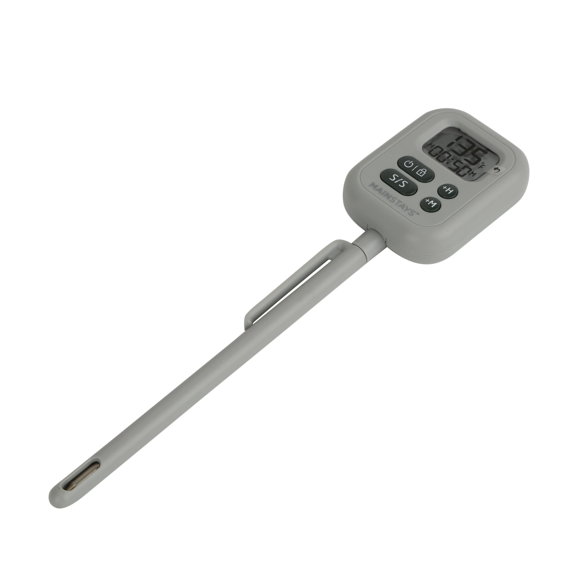 Parini Pocket Digital Instant Read Thermometer, Pen Style, LCD Screen, Stainless Steel Probe, Food Cooking Thermometer for Grill and Barbecue
