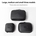 thumbnail image 3 of Artificial Leather Fishing Bag Reel Case Bag Shockproof Waterproof Material Storage Case 16x16x8cm, 3 of 5