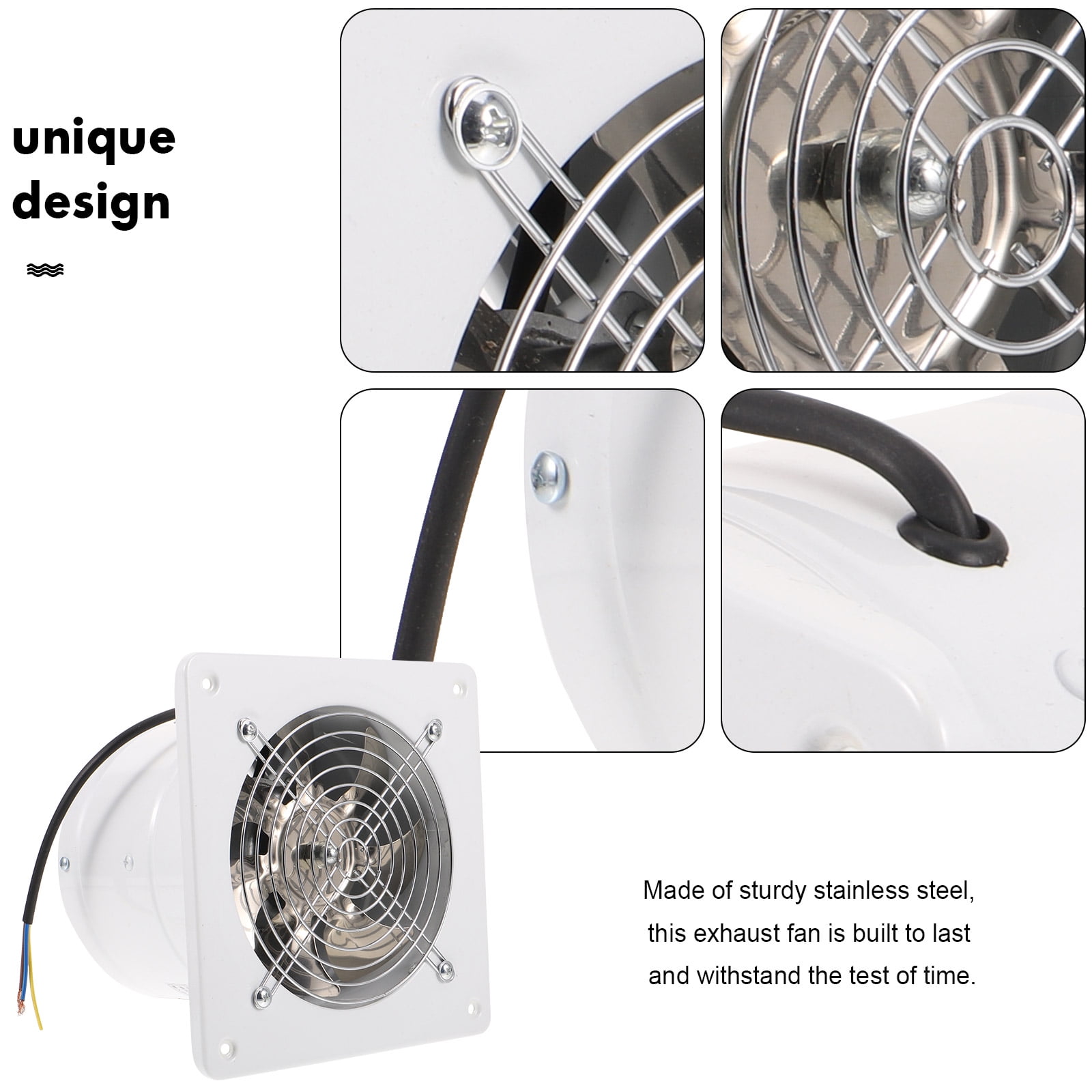 Hytrove 1Set Exhaust Fan for Bathroom Use with Smoke Removal and Odor Removal Functions White Color