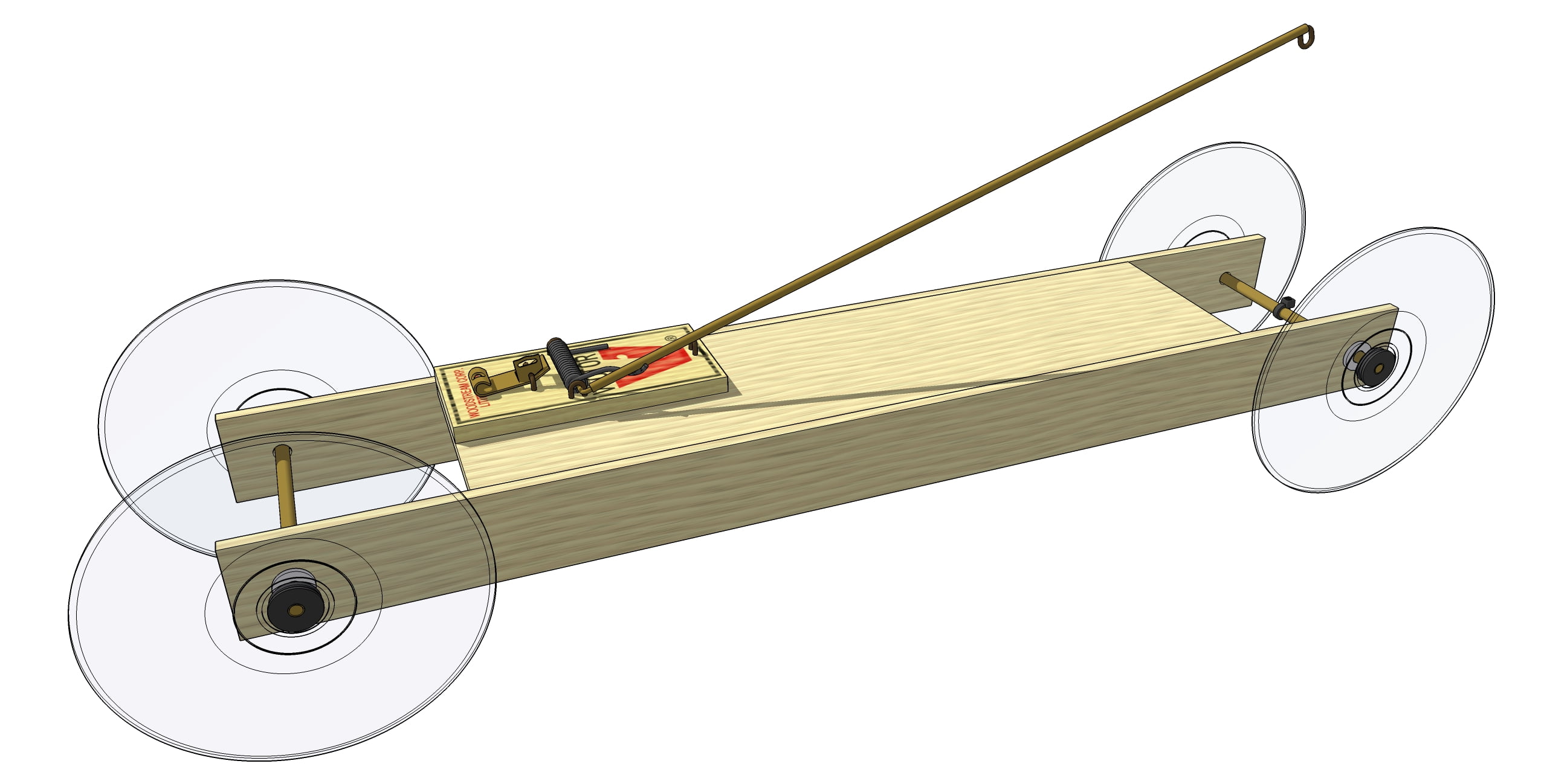 Doc Fizzix's Basic Mousetrap Powered Car Kit