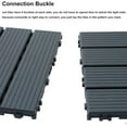 thumbnail image 6 of Miniyam 44-Pack Square 11.8"x11.8" Waterproof Deck Tiles, All-Weather, for Porch, Poolside, Gray(Small Straight line), 6 of 7