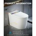 thumbnail image 2 of WinZo Smart toilet with bidet built in,Tankless Toilet Auto Open/Close Lid with Dryer, ADA Comfort Height Heat Seat, Instant Warm Water, Power Outage and Flush,Foot Sensor, LED Display, 1.28GPF White, 2 of 8