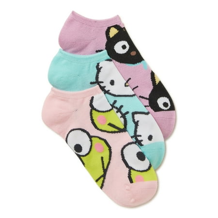

Hello Kitty Women s No-Show Socks 3-Pack Size 4-10