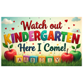 thumbnail image 4 of LUUFILx Watch Out Kindergarten Here I Come Banner Backdrop Apple Heart Decoration for Party Supplies Colorful Background First Day School Celebration Classroom Decor, 4 of 9