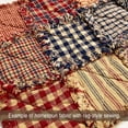thumbnail image 5 of Americana Red & Navy Blue Assorted Homespun Plaid Gingham Homespun Cotton Fabric Bundle - Set of 4 Fat Quarters by JCS, 5 of 5