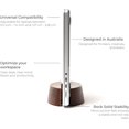 thumbnail image 4 of Soporte vertical ajustable para portátil Nordik - Nogal - Soporte premium para oficina en casa e ingenieros de software - Base de escritorio para portátil que ahorra espacio - Soporte de, 4 of 8