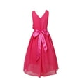 thumbnail image 3 of iiniim Kids V Neck Chiffon Flower Girl Dress for Wedding Bridesmaid Pageant Birthday Party Rose 4, 3 of 7