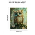 thumbnail image 3 of Creowell Owl Flowers Fantasy Art Print On Canvas Modern Wall Decor for Home Living Room Bedroom Office 12x16in, 3 of 5