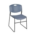 thumbnail image 4 of Regency Cain 42 in. Round Breakroom Table- White & 4 Zeng Stack Chairs- Blue, 4 of 7