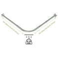 thumbnail image 2 of Misounda Shower Rod Adjustable L Shaped Shower Curtain Rod Drilling Install 304 Stainless Steel Curved Shower Rods 35.5-47.2×35.5-47.2 With 24 Rings For Bathroom,Bathtub,Fitting Room., 2 of 8