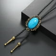 thumbnail image 6 of Bolo Tie for Men Western Cowboy Necktie Turquoise Bolo Tie Pendant Necklace Costume Accessories Vintage Bolo Ties, 6 of 9