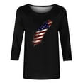 thumbnail image 4 of Raeneomay 3/4 Sleeve Shirts for Women Women 3/4Sleeves Casual Shirts Pullover Loose Tunic Tops Print Blouse, 4 of 4