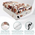 thumbnail image 4 of Twin Quilt Set 68''x86'', Orange Eucalyptus Leaves Lightweight Summer Bedspread Coverlet Set with 2 Pillow Shams, Botanical Fall Rustic Beige Breathable All Season Quilt Bedding for Dorm/Bedroom, 4 of 9