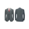thumbnail image 2 of Beauty-Emily Men's 3-Piece Solid Color Pinstripe Suit Set, Jacket, Vest, Pants, for Wedding, Business, Party, Banquet, Prom, Formal Events, Performance, Travel, Holiday, Birthday, 2 of 7