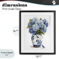thumbnail image 4 of Stupell Industries French Country Blue Bird & Hydrangea Vase Black Framed Print Under Glass, 13 x 16, by Imagine It Images, 4 of 8