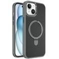 thumbnail image 5 of For Apple iPhone 15 Pro Max Hybrid Carbon Fiber Design with MagSafe Compatible [Magnetic Circle], Ring Stand Shockproof Slim TPU Cover, XPM Phone Case [Gray], 5 of 9
