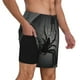 thumbnail image 2 of Balery Black Spiders Bañador para hombre, shorts de playa de secado rápido con entrepierna y forro de compresión-Large, 2 of 6
