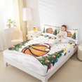 thumbnail image 4 of Homewish Basketball Sport Game King Sheet Set,Cartoon Christmas Tree Happy New Year,Breathable Decor For Boys Teens,4-Piece, 4 of 7