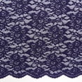 thumbnail image 2 of Zelouf Laurel Floral Scallop Glitter Lace  , Sewing, DIY, Crafts Fabric by the Yard, Navy Delight, 1 Yard, 2 of 2