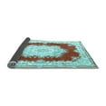 thumbnail image 2 of Ahgly Company Indoor Square Medallion Light Blue French Area Rugs, 3' Square, 2 of 4