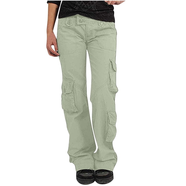 Pantalons Cargo de Randonnée pour Femmes Joggers Décontractés Militaires Combat Tactiques Taille Haute Pantalons de Travail Amples avec Multi-Poches