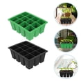 thumbnail image 3 of Miangastore Plateaux de Plantation Noirs Réutilisables 2 Pcs 7.07x5.50x2.36 Po, 3 of 8