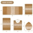 thumbnail image 5 of Ileading Traditional 5 Piece Large Size Microfiber Washable Bathroom Rug Set, 5 of 7