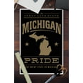 thumbnail image 3 of Michigan State Pride, Gold on Black (12x18 Wall Art Poster, Room Decor), 3 of 3