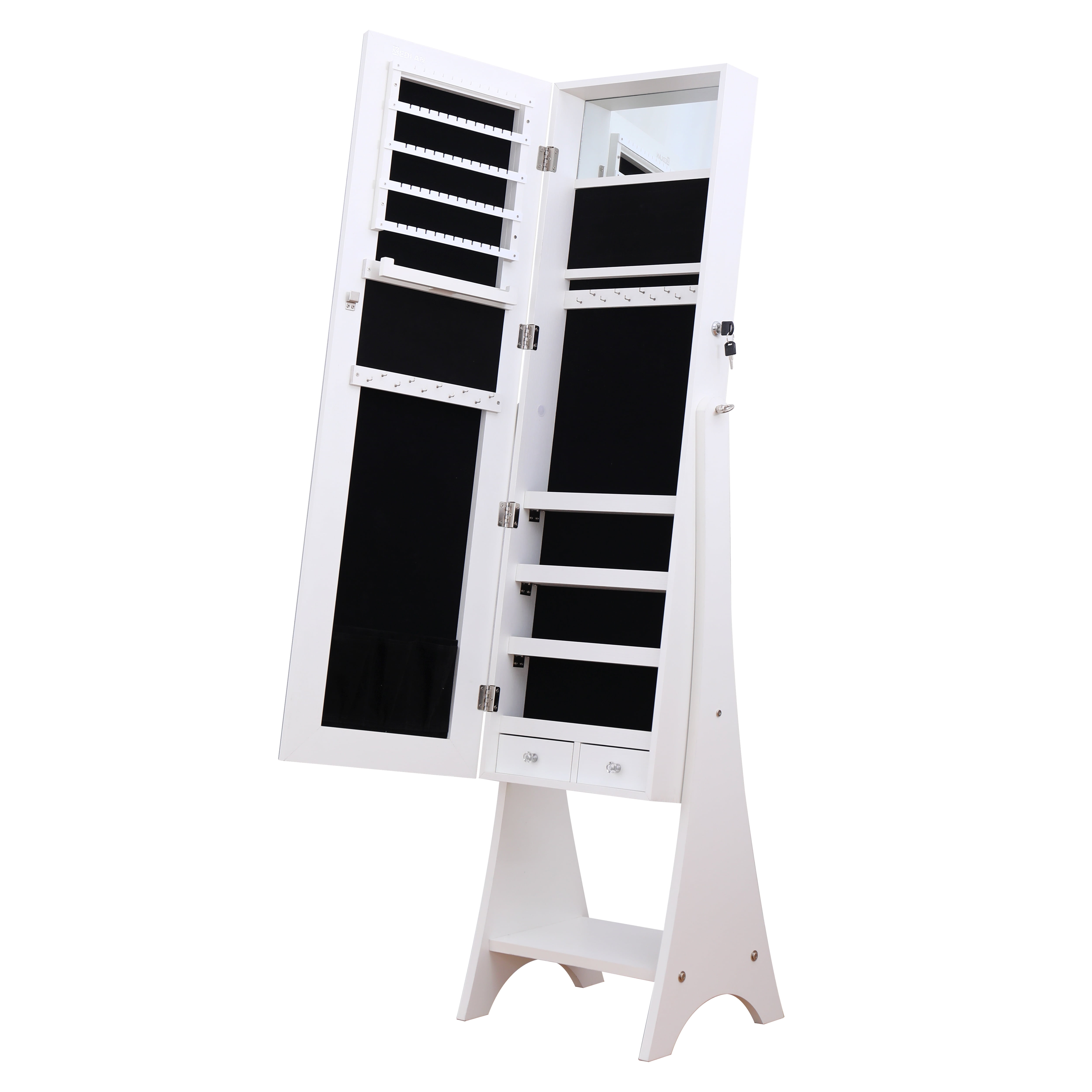 Dcenta Fashion Simple Jewelry Storage Mirror ,Jewelry