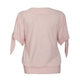 thumbnail image 2 of eVogues Women's Cold Shoulder Top with Necklace Detail Pink, 2 of 3