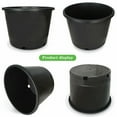 thumbnail image 5 of OTTULUR Heavy Duty Premium Black Plastic Nursery Plant Container Garden Pot 5Pcs 10gal, 5 of 12