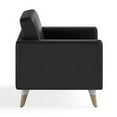 thumbnail image 3 of Safco Contemporary Lounge Chair Resi Wooden Feet Black Leather, 3 of 4
