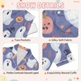 thumbnail image 4 of FORMRS Kids Short Sleeve Top and Pants Pajama Set Unisex Satin 2-Piece Sleepwear, Sizes 11-12Y, Blue Cute Halloween, 4 of 8