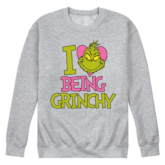 The Grinch - I Love Being Grinchy - Men's Crew Neck Fleece Pullover