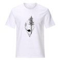 thumbnail image 4 of Puntoco Camiseta suelta de cuello redondo para mujer con estampado gráfico geométrico de moda para mujer Puntoco Puntoco-2080, 4 of 8