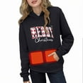 thumbnail image 1 of Sudadera con capucha para niñas y niños, con estampado navideño de invierno, con control de temperatura de tres velocidades, ropa calefactora, sudadera con capucha para niñas, 1 of 9