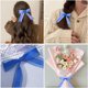 thumbnail image 4 of Cinta de organza azul marino de 50 yardas y 1 pulgada de ancho con borde de gasa transparente, malla de satén transparente, cintas de hilo, a granel con carrete, 4 of 9