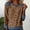 Coffee, variant on Women's Long Sleeve Shirts Leopard Print Denim Spliced Crew Neck Pullover Sweatshirt Loose Casual Blouse Top XXL