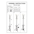 thumbnail image 6 of DecMode 17" x 72" Black Metal Coat Rack, 1-Piece, 6 of 6